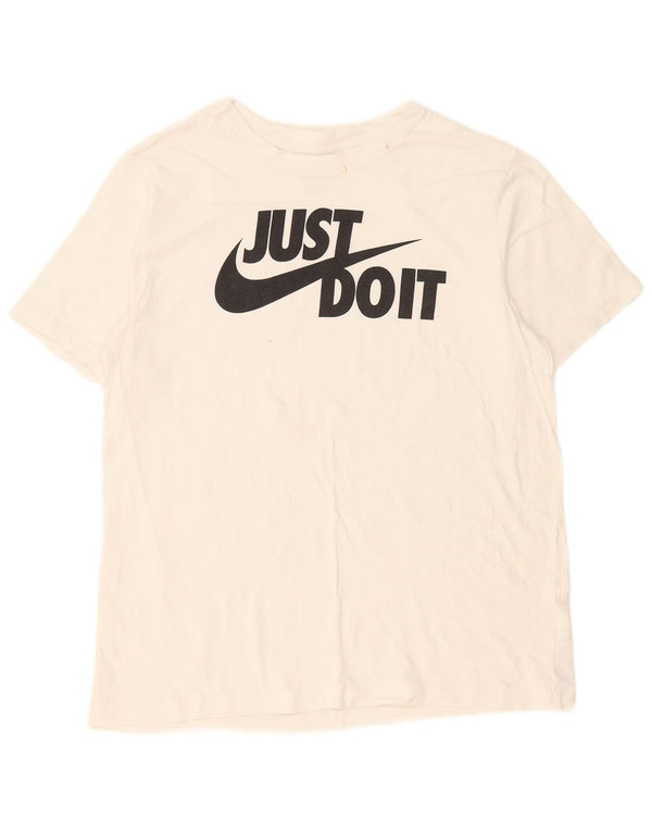 T-shirt grafica da uomo Nike Top grande in cotone bianco