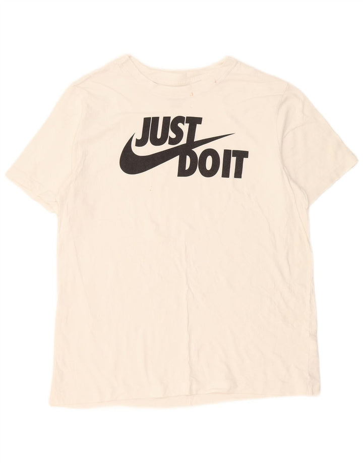 T-shirt grafica da uomo Nike Top grande in cotone bianco