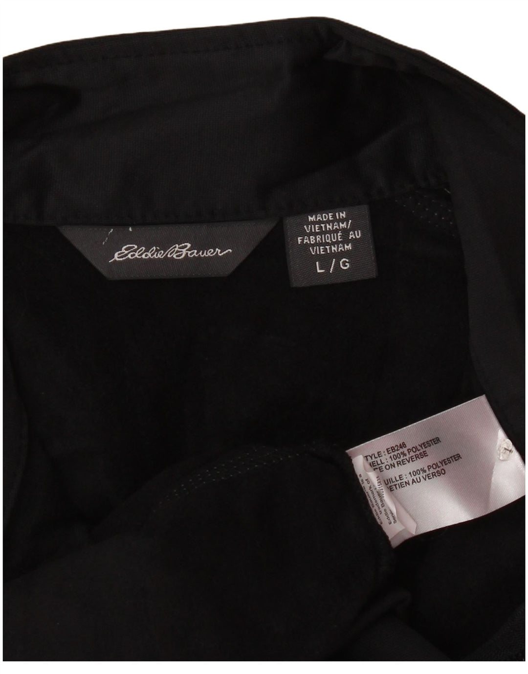 EDDIE BAUER Giacca da tuta da uomo di grandi dimensioni in poliestere nero