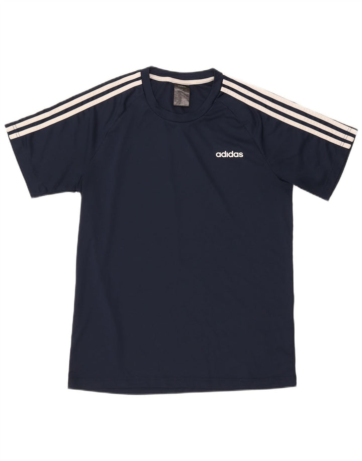 T-shirt ADIDAS da uomo Climalite Top medio in poliestere blu navy