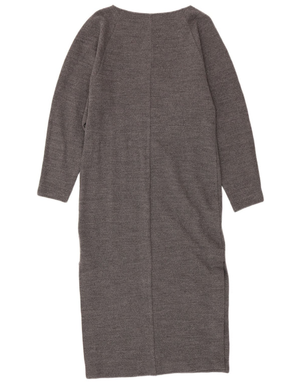 Abito maglione a maniche lunghe da donna Cos UK 10 piccolo in lana grigia
