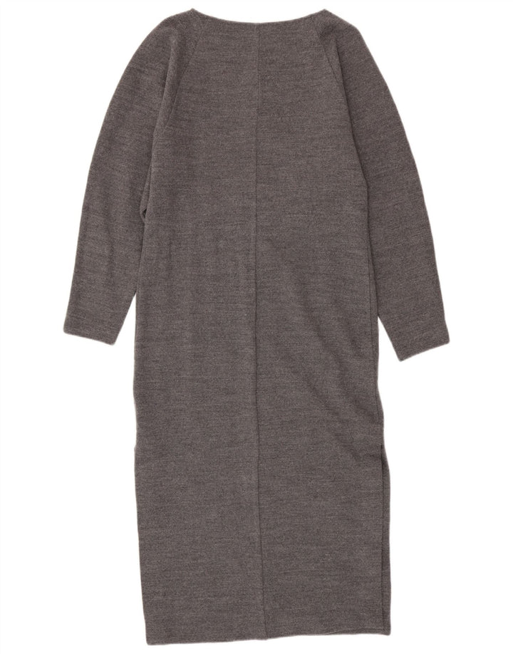 Abito maglione a maniche lunghe da donna Cos UK 10 piccolo in lana grigia
