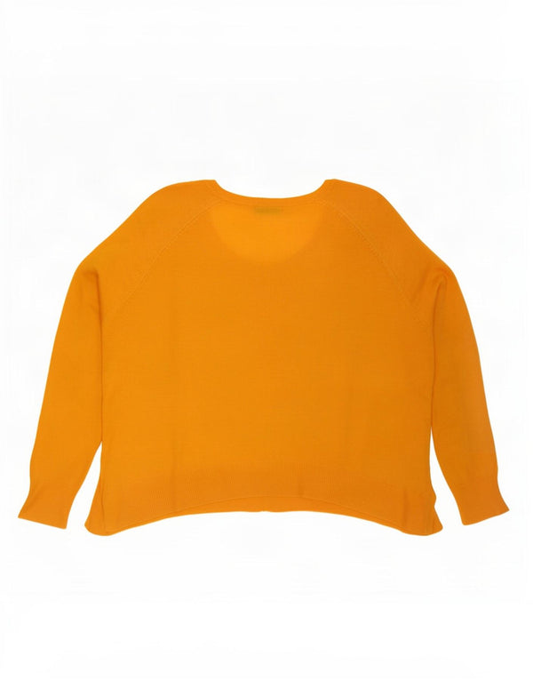 Maglione corto con scollo a barca oversize da donna Zara UK 10 piccolo arancione