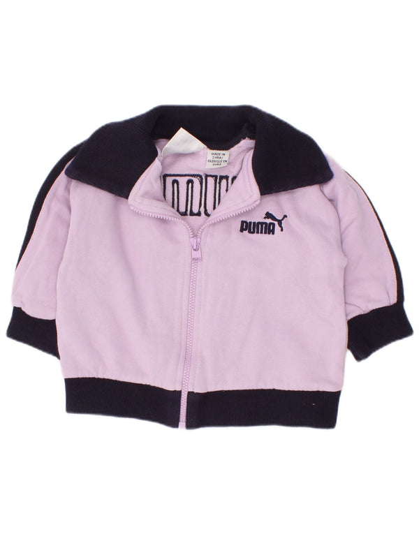 Giacca sportiva Puma da bambina con grafica, 6-9 mesi, color block viola