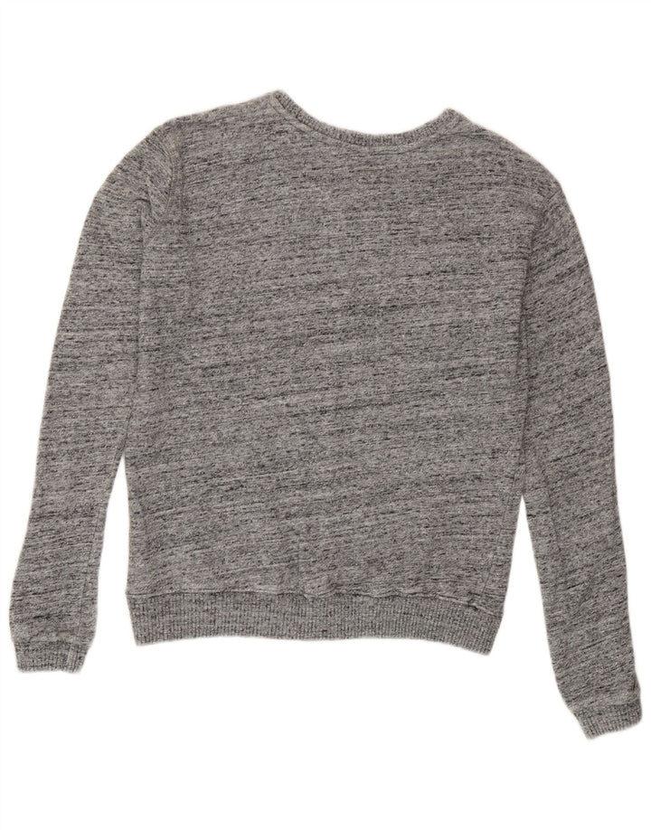 Felpa con grafica da donna Superdry Maglione UK 10 Small Grey Flecked