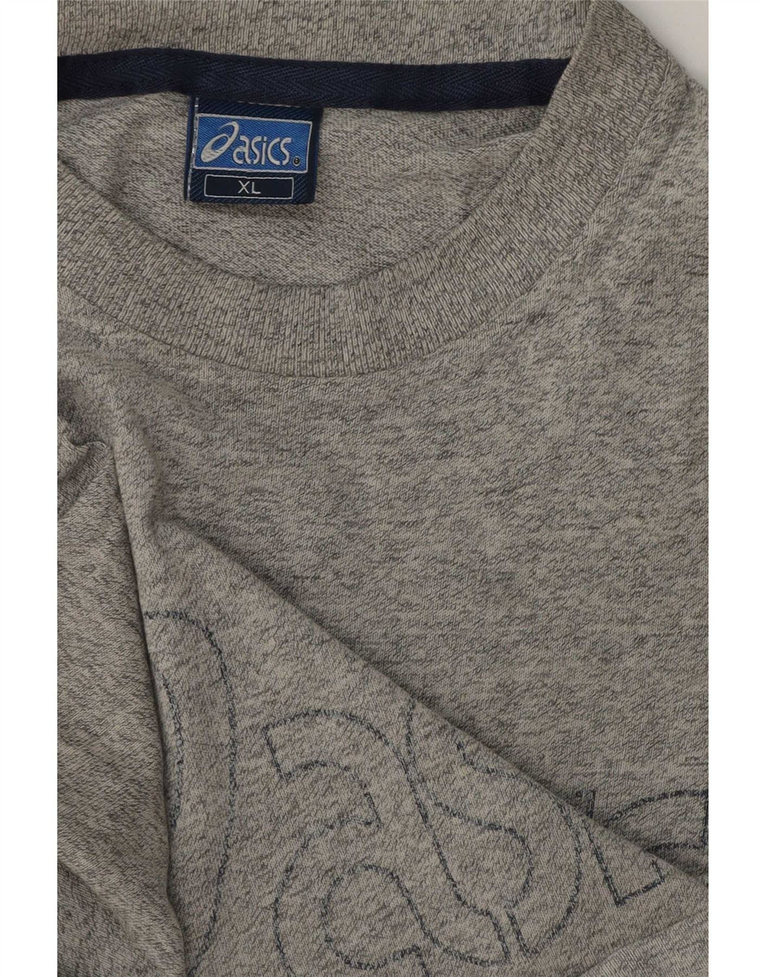 T-shirt grafica da uomo Asics Top XL in cotone chiazzato grigio