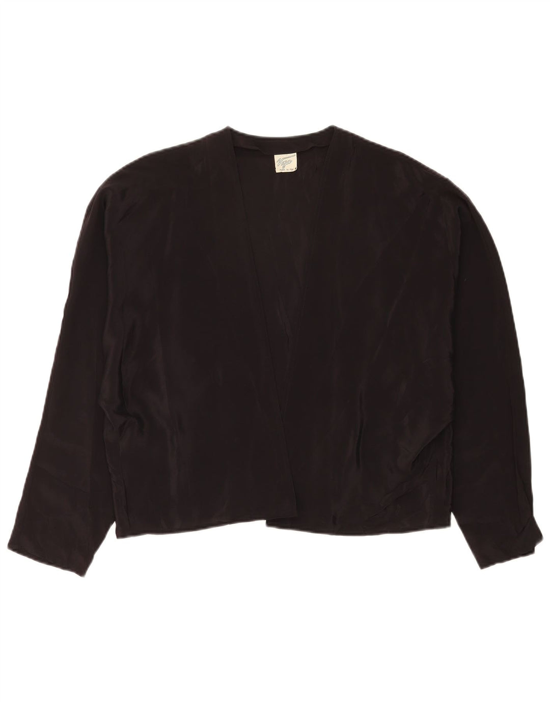Top bolero oversize da donna vintage IT 44 medio acetato nero