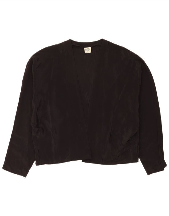 Top bolero oversize da donna vintage IT 44 medio acetato nero