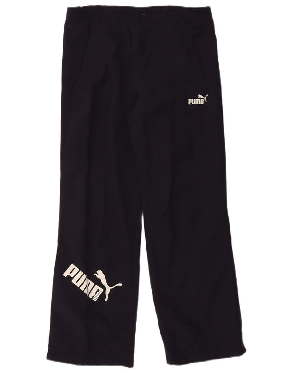 Pantaloni da tuta con grafica PUMA da ragazzo 11-12 anni in poliestere blu navy