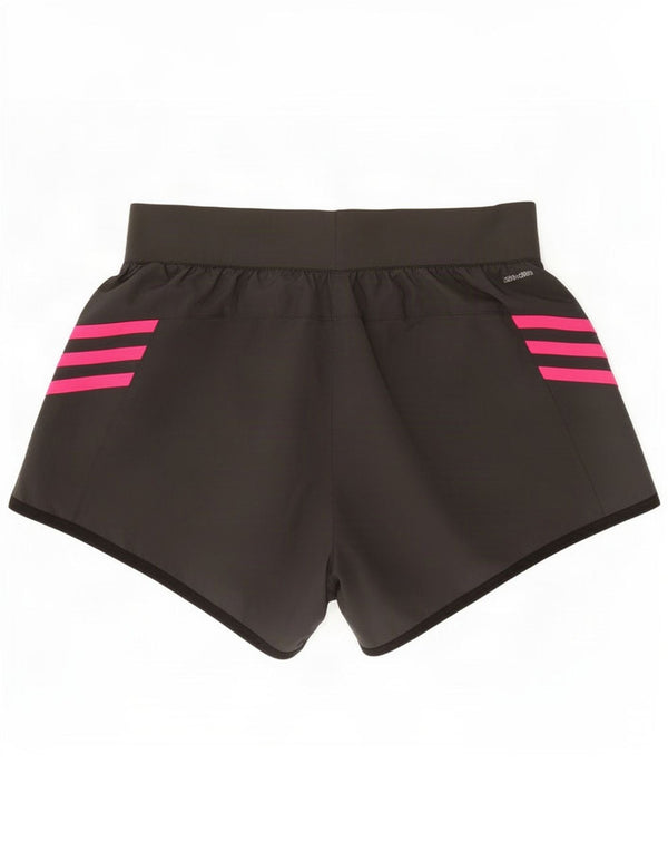 Pantaloncini sportivi Adidas Climalite da donna UK 4/6 XS Poliestere a righe grigie
