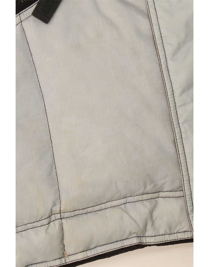 Giacca da sci vintage da uomo con vestibilità ampia con cappuccio EU 48 Poliammide grigio medio