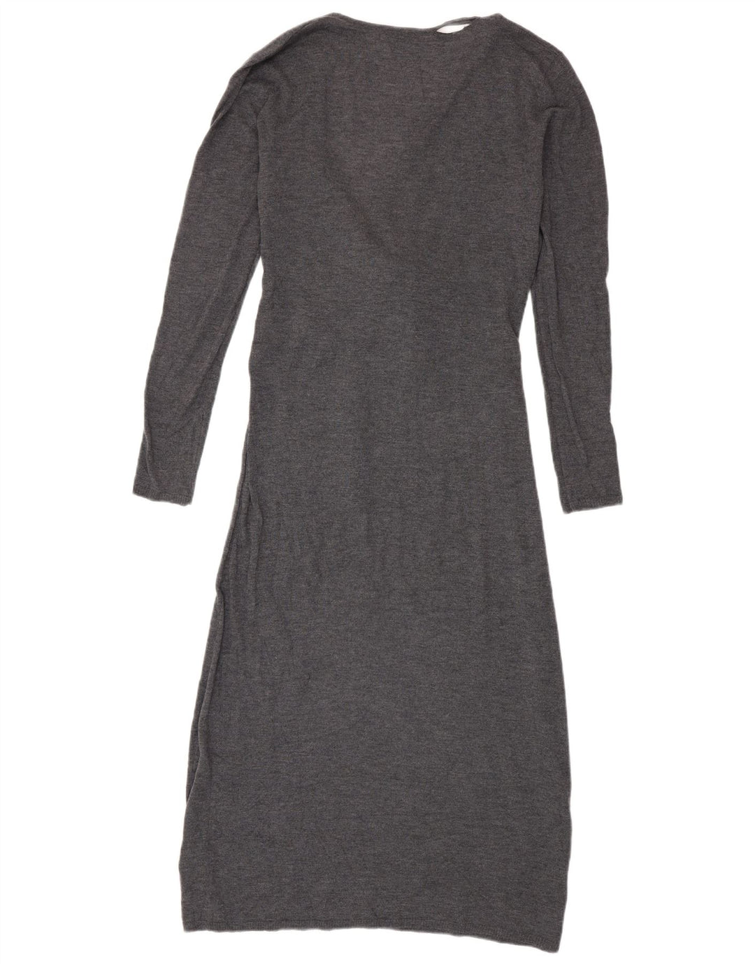 Abito maglione a maniche lunghe da donna Zara UK 10 piccolo poliestere grigio