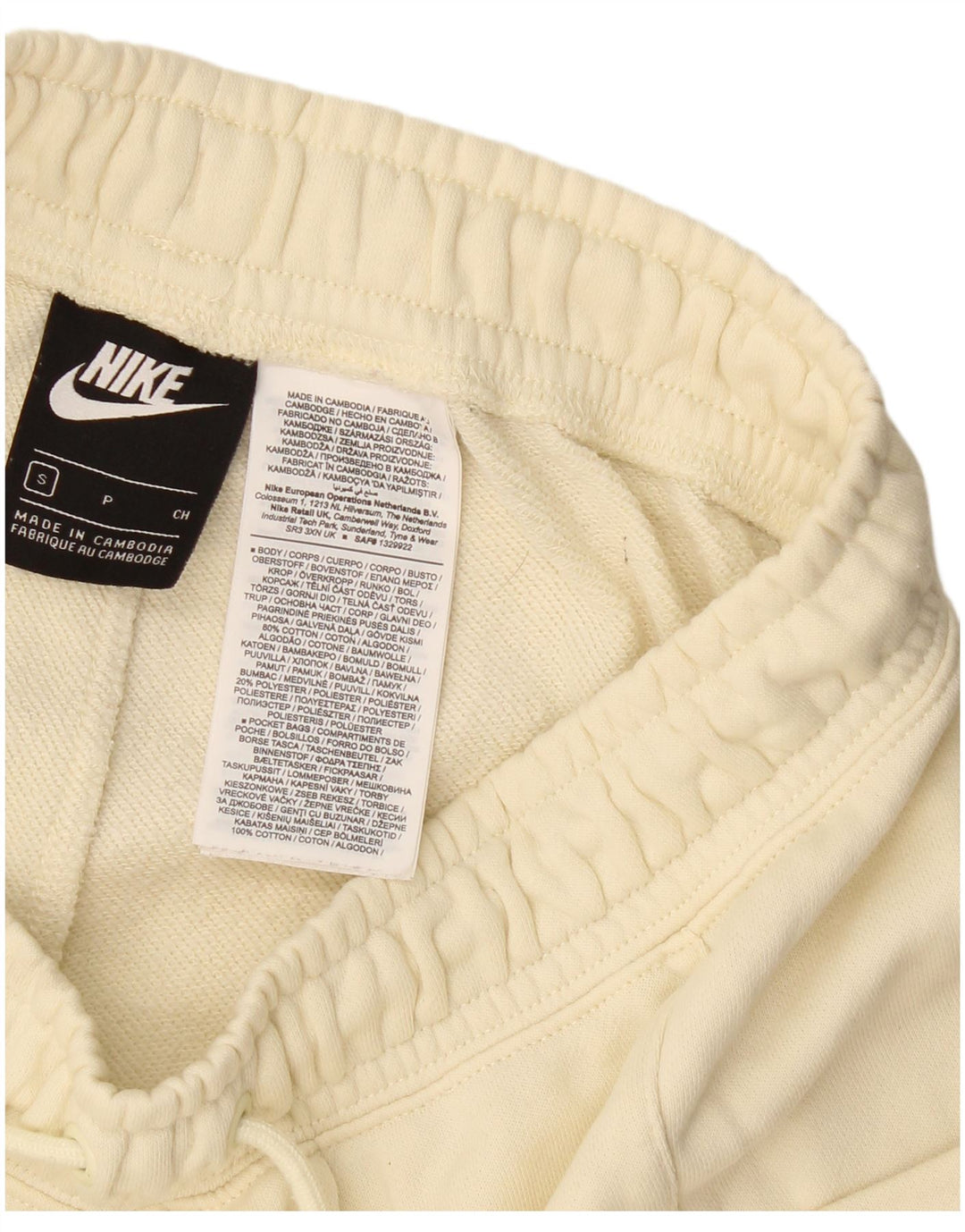 Pantaloncini sportivi Nike da donna UK 8 piccoli in cotone beige