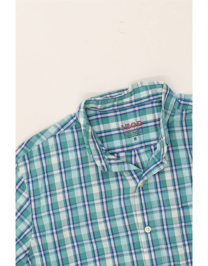 IZOD Mens Short Sleeve Shirt Medium Green Check Vintage Izod and Second-Hand Izod from Messina Hembry 