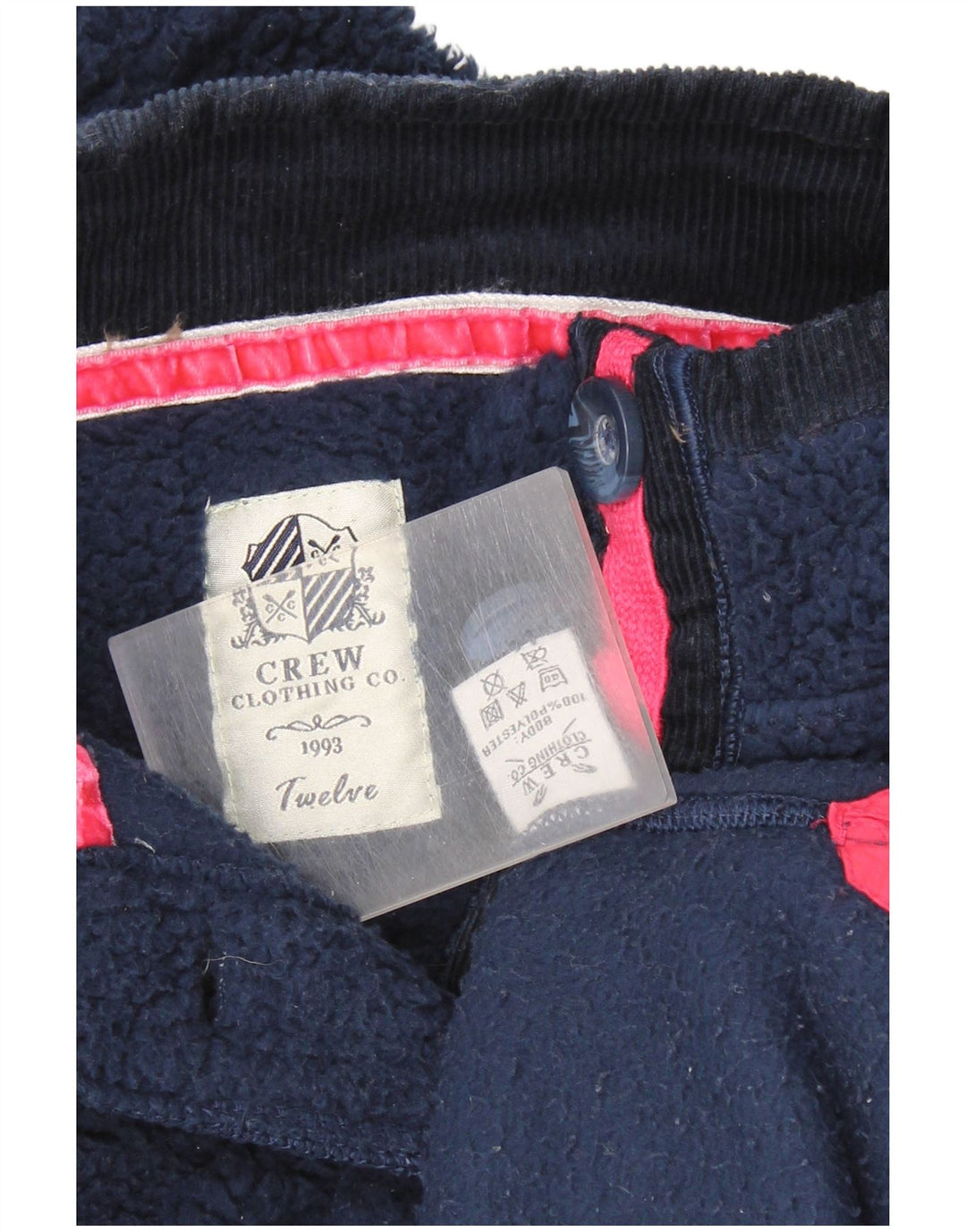 Crew Clothing Maglione in pile da donna UK 12 Medio Poliestere blu navy