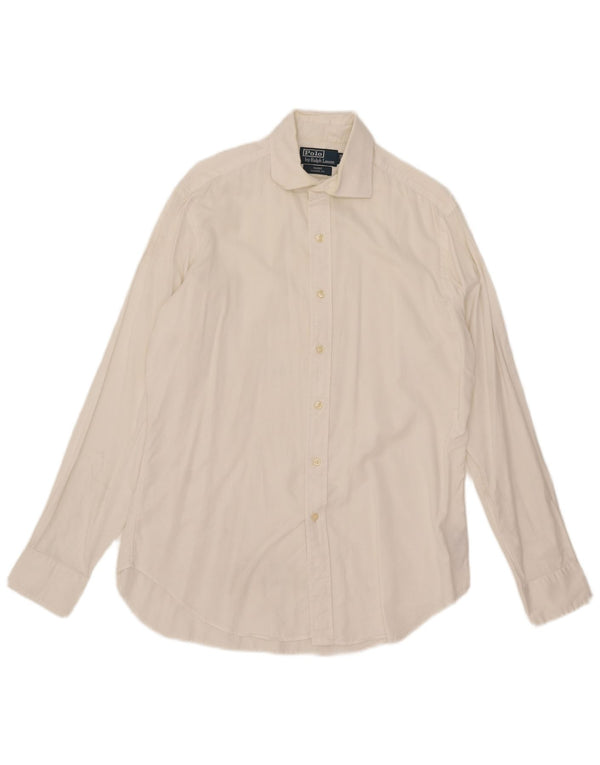 Polo Ralph Lauren Camicia da uomo Regent Classic Fit Suze 39 15 1/2 Medium White