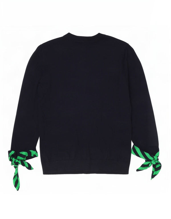Maglione maglione con scollo a barca da donna Ralph Lauren UK 10 piccolo blu navy