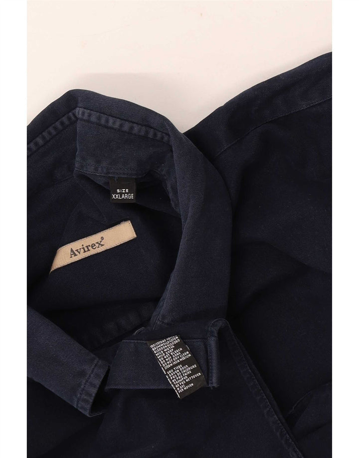 Camicia da uomo Avirex 2XL cotone blu navy