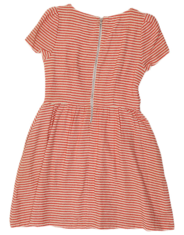 Abito a trapezio da donna Juicy Couture UK 10 Piccolo cotone a righe rosse