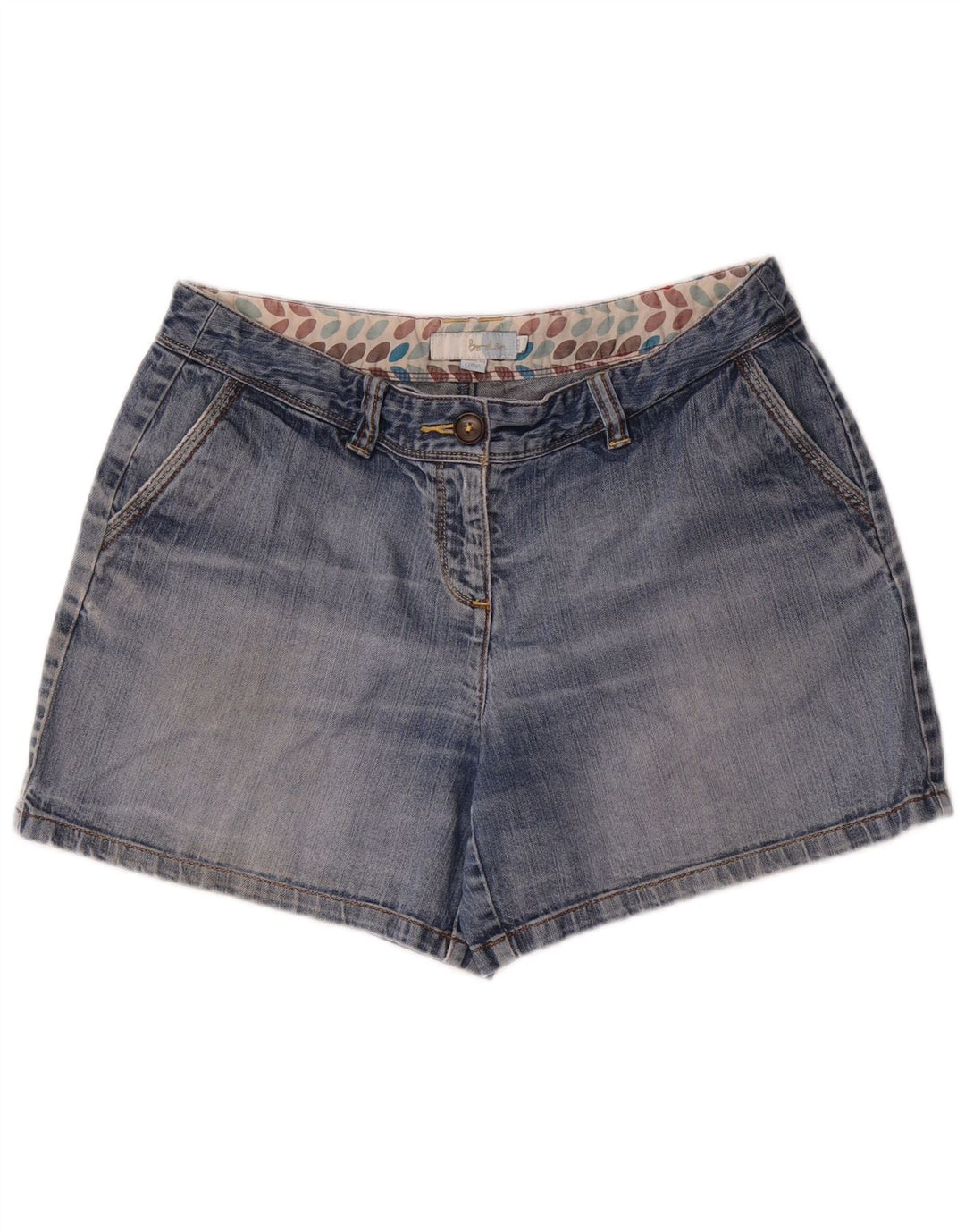 Pantaloncini di jeans da donna Boden UK 14 Large W34 Cotone blu