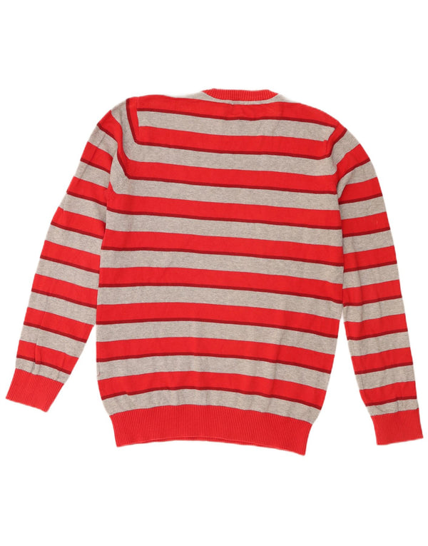 Jack & Jones Maglione da uomo girocollo vestibilità regolare piccolo rosso a righe