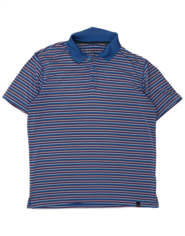 Polo IsoCool da uomo Mountain Warehouse blu medio a righe