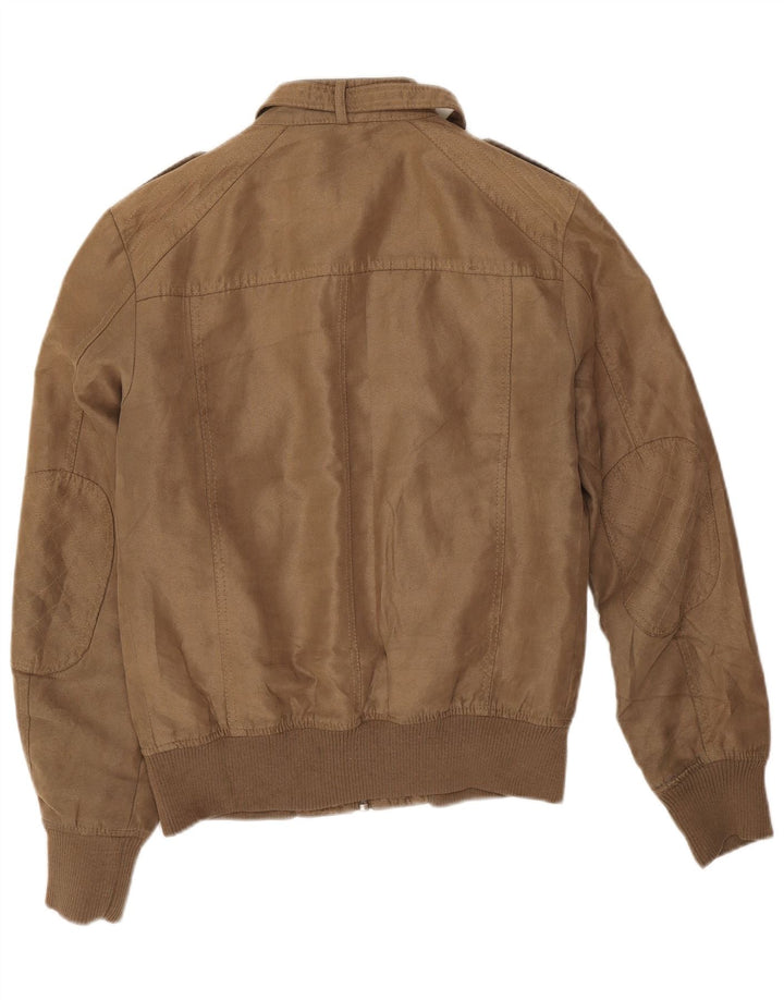 Giubbotto bomber militare da uomo Zara UK 36 piccolo marrone