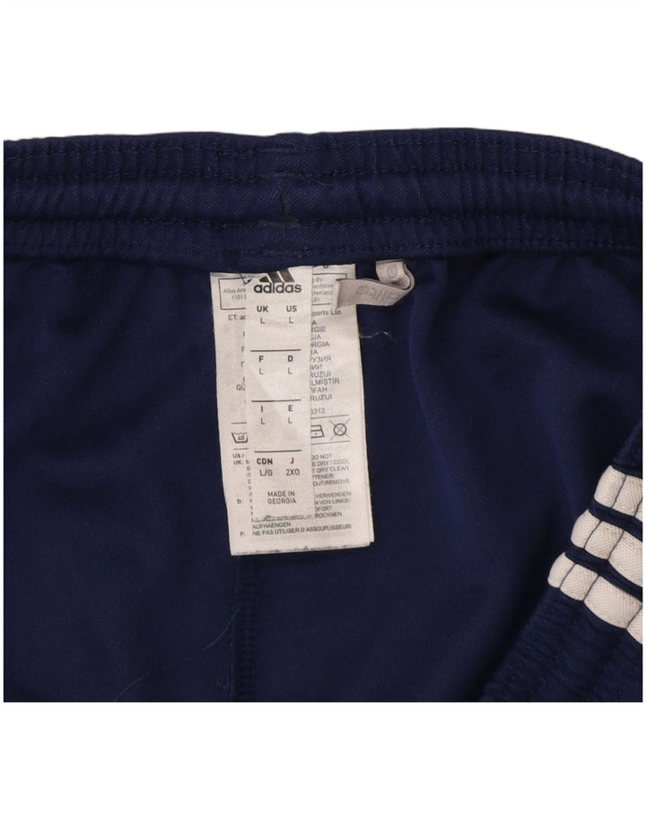 Pantaloncini sportivi Adidas Climalite da uomo di grandi dimensioni in poliestere blu navy