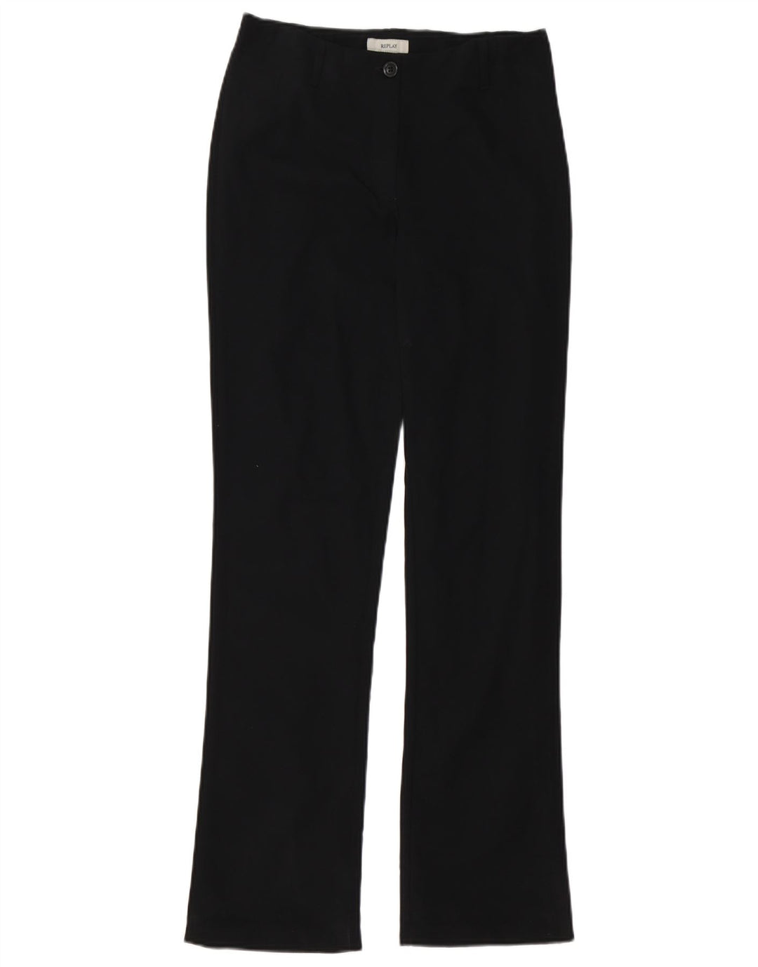 Pantaloni casual dritti da donna Replay W28 L32 neri in poliammide