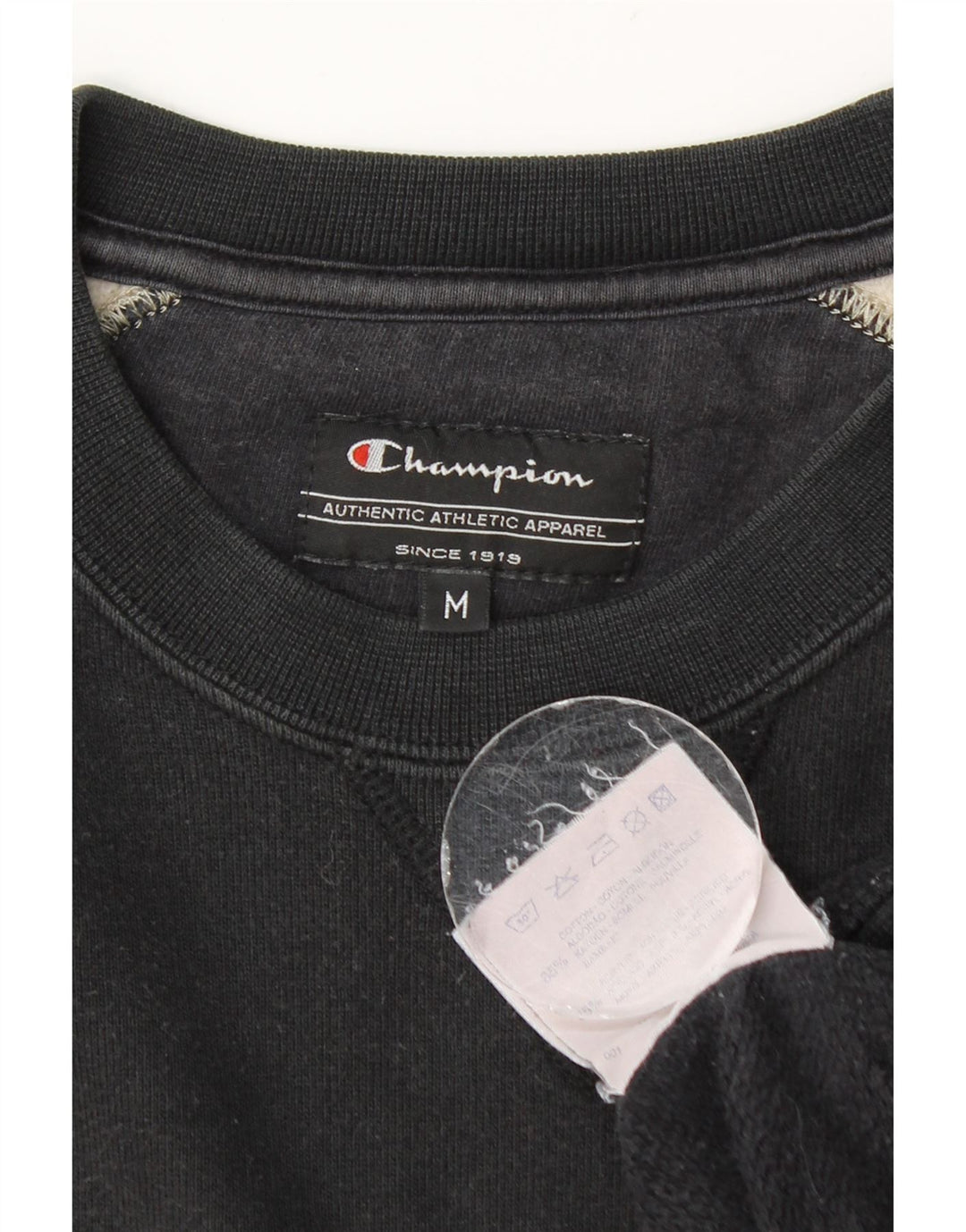Felpa grafica da uomo Champion, maglione, cotone color block medio nero