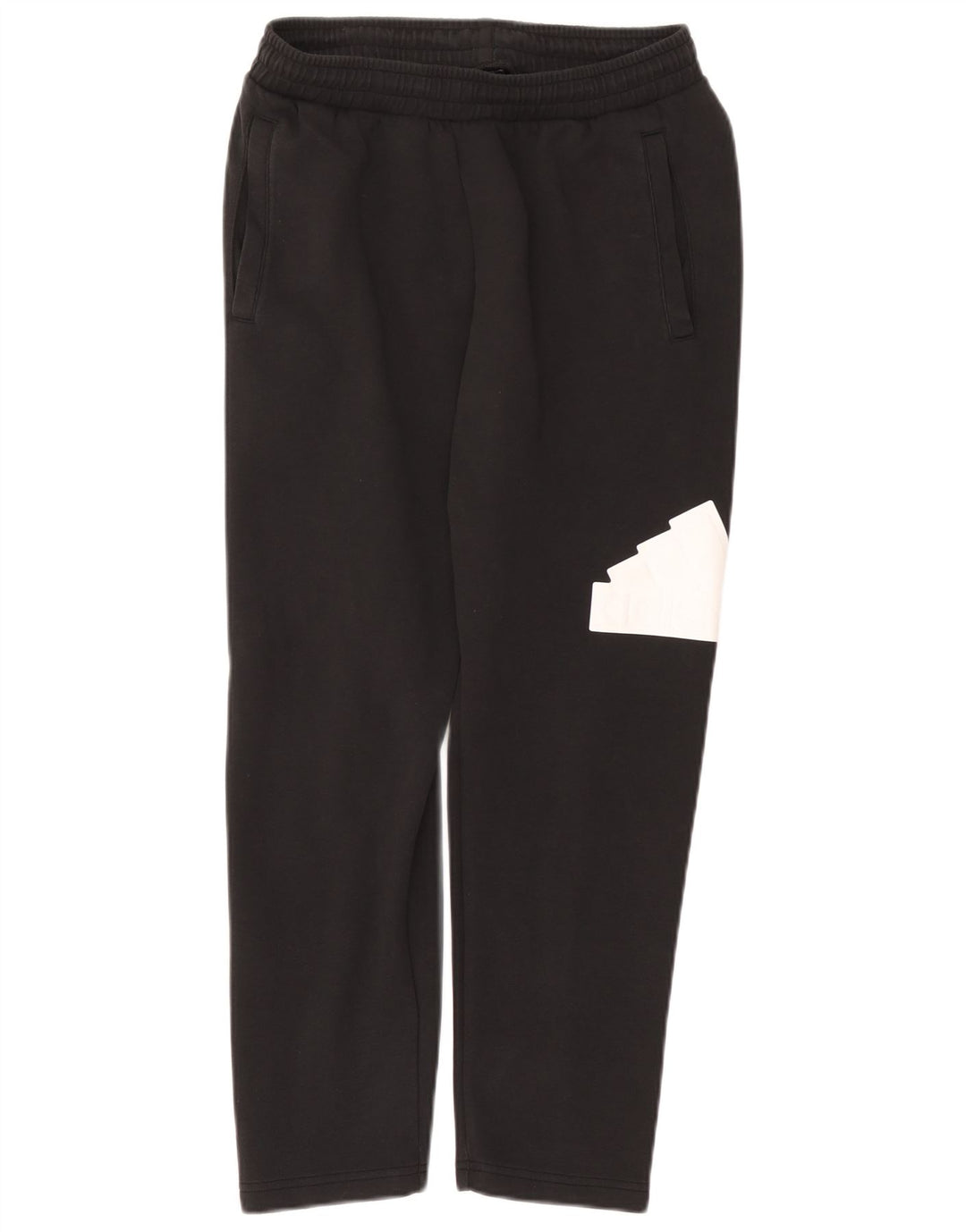 Pantaloni da tuta grafica Adidas da uomo in cotone nero medio