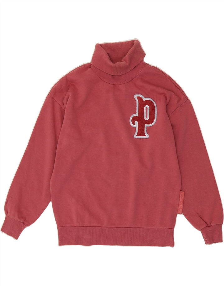 PUMA Womens Graphic Oversized Sweatshirt Jumper UK 6 XS Red Cotton Vintage Puma and Second-Hand Puma from Messina Hembry 