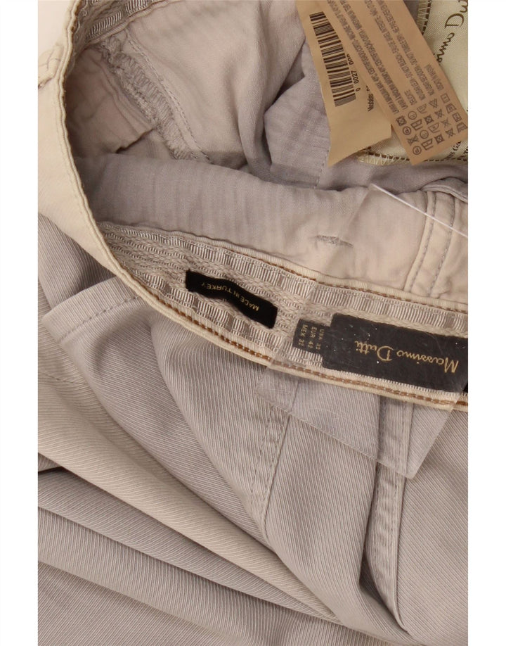 MASSIMO DUTTI Pantaloni casual dritti da uomo EU 42 Large W32 L32 Grigio