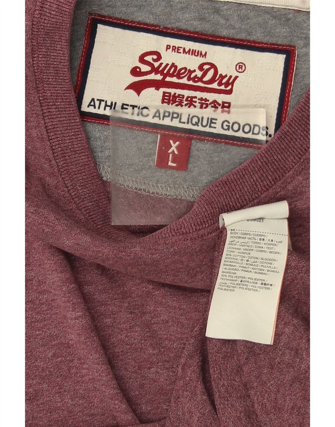 T-shirt grafica da uomo Superdry Top XL in cotone marrone