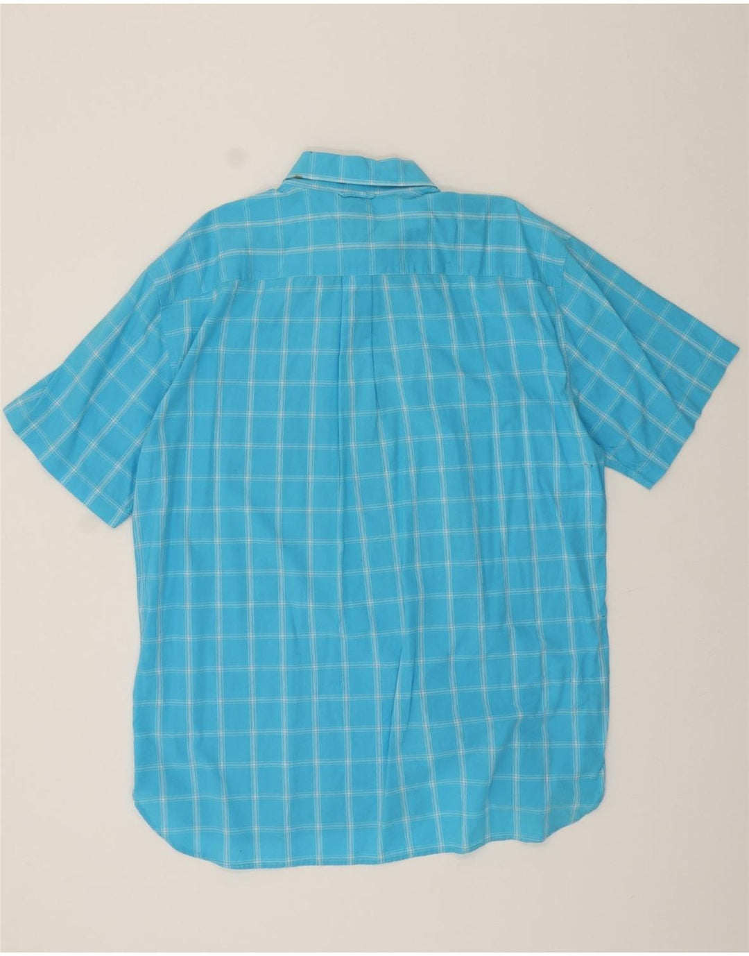TOMMY HILFIGER Mens Short Sleeve Shirt XL Blue Check Vintage Tommy Hilfiger and Second-Hand Tommy Hilfiger from Messina Hembry 