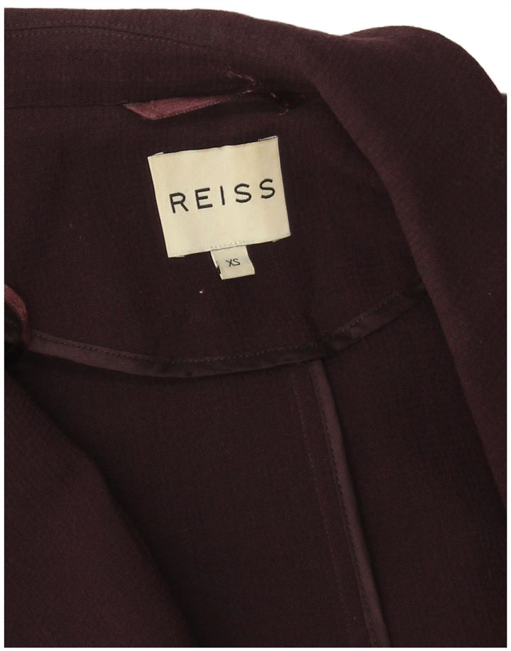 Soprabito aperto da donna Reiss UK 6 XS Borgogna Lana