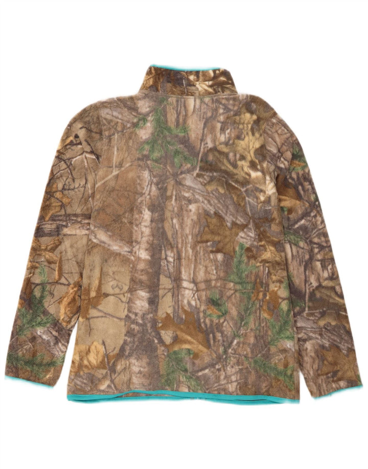 Giacca in pile da donna REALTREE US 4/6 Small Brown Colourblock