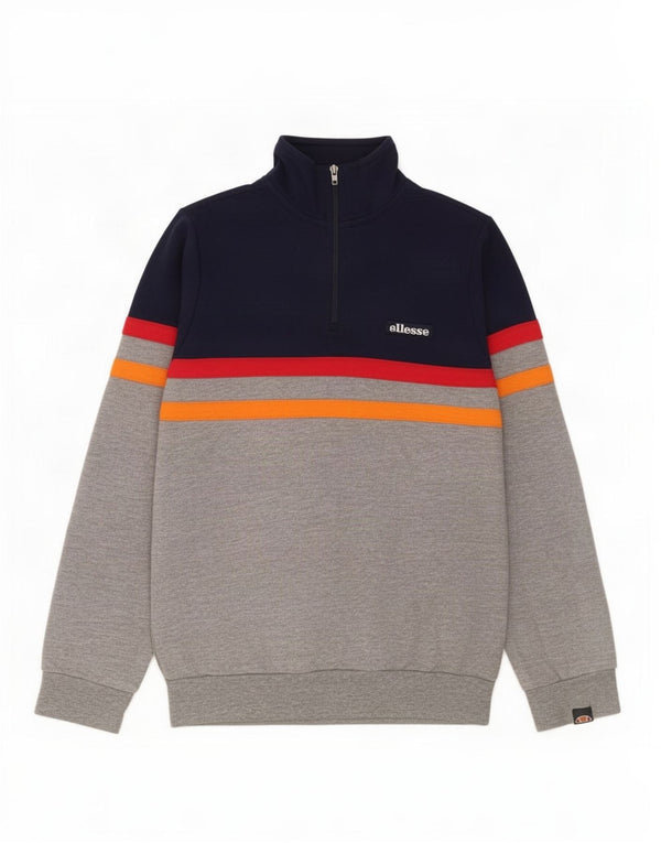 Felpa Ellesse da bambino con zip e collo, 10-11 anni, colore blu navy