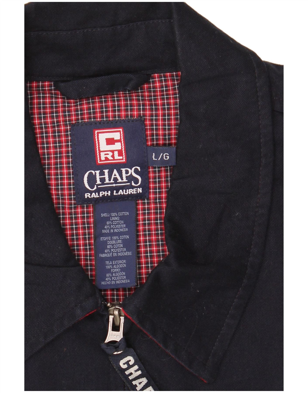 Giacca bomber da uomo Chaps UK 40 grande in cotone blu navy