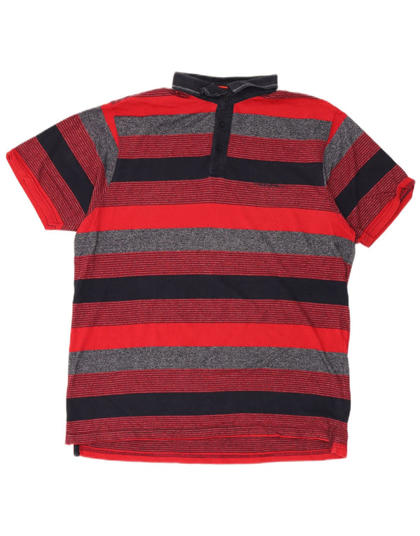 Polo da uomo Regular Fit Pierre Cardin XL in cotone a righe rosse