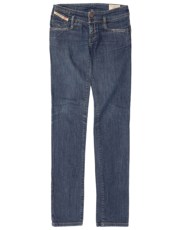 Jeans dritti slim a vita bassa Matic da donna Diesel W26 L34 cotone blu