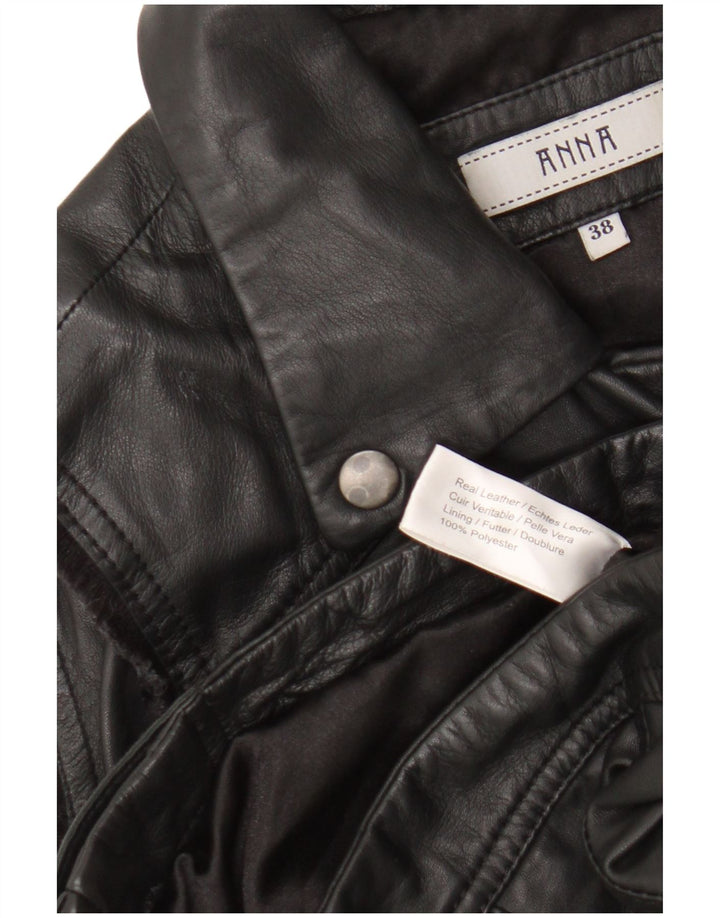 Gilet in pelle da motociclista da donna Anna EU 38 medio in pelle nera