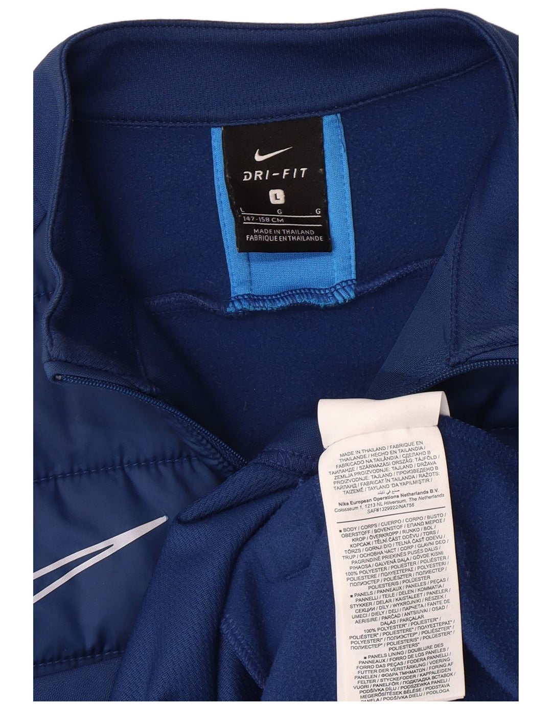 Top della tuta pullover NIKE da ragazzo Dri Fit 12-13 anni, grande, blu