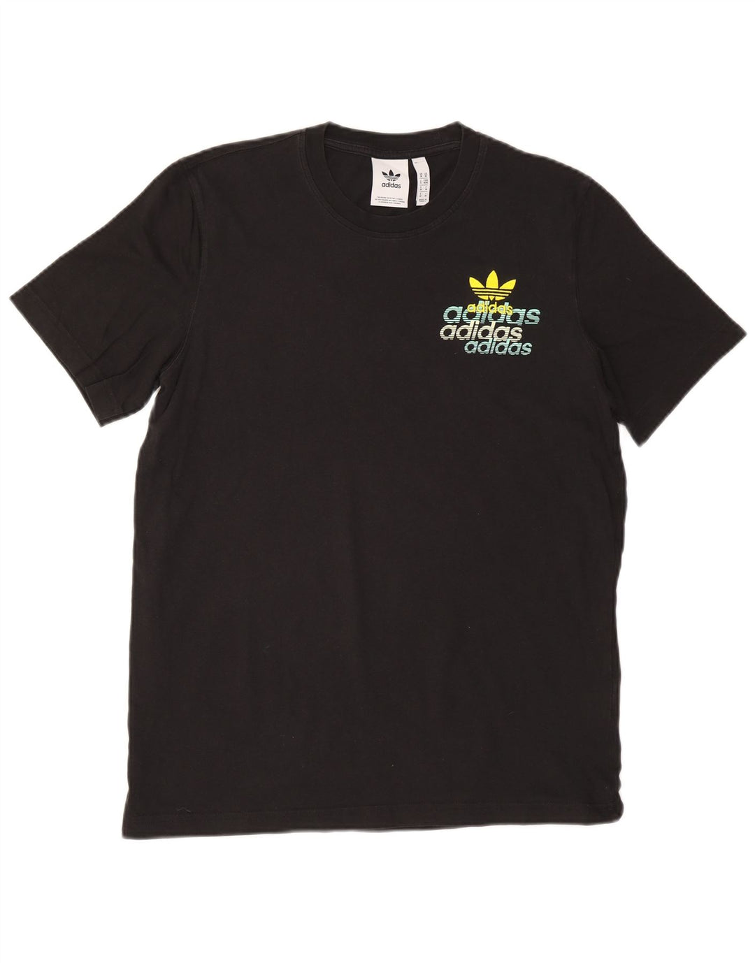 T-shirt grafica da uomo ADIDAS Top in cotone nero medio