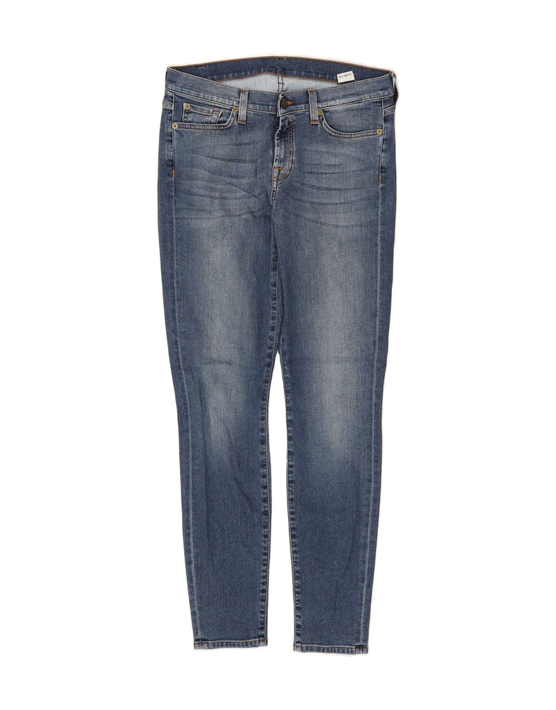 7 FOR ALL MANKIND Womens Skinny Jeans W28 L30 Blue Cotton Vintage 7 For All Mankind and Second-Hand 7 For All Mankind from Messina Hembry 