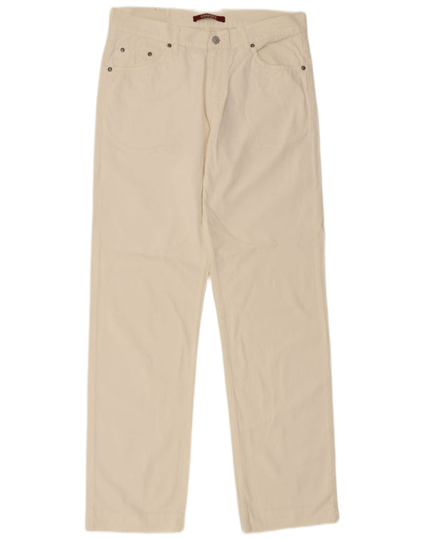 Pantaloni casual dritti da uomo Carrera W34 L32 cotone bianco