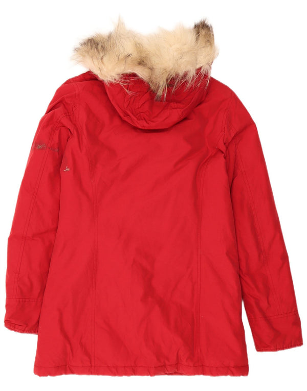 Cappotto imbottito oversize con cappuccio da donna Woolrich UK 10 piccolo bordeaux