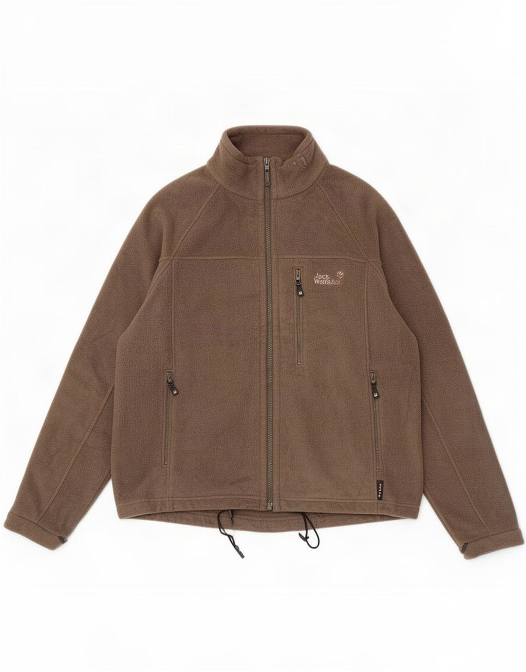 Giacca in pile foderata da uomo Jack Wolfskin UK 40/42 grande poliestere kaki