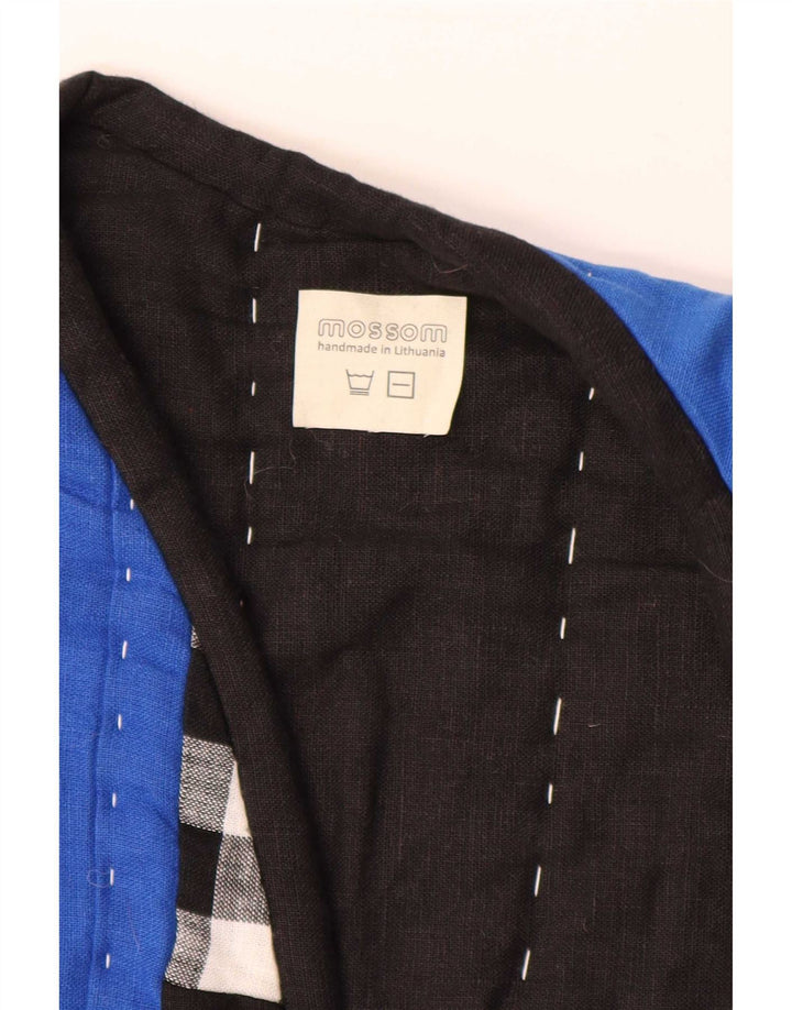 Mossom Gilet trapuntato aperto fatto a mano da donna UK 18 XL Patchwork multicolore