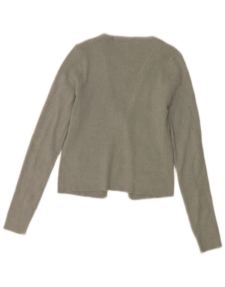 Maglione Bolero vintage da donna UK 10 piccolo kaki